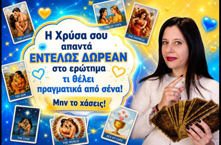 Η Χρύσα σου απαντά ΕΝΤΕΛΩΣ ΔΩΡΕΑΝ στο ερώτημα τι θέλει πραγματικά από σένα! Μην το χάσεις!